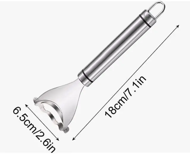 Alt view image 7 of 7 - Corn Cob Stripper Peeler Remover Salad Making Cutter Easy Clean Corn Cob Stripper Stainless Steel Splitter Tool
