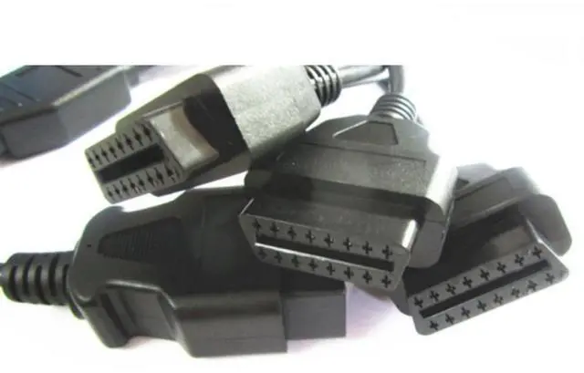 Alt view image 3 of 4 - 1 to 3 Car OBD Splitter Cable, 16-Pin OBD2 Extension Diagnostic Cable, 1/3 Conversion L Head Male to Female Cord 1.64FT/50CM