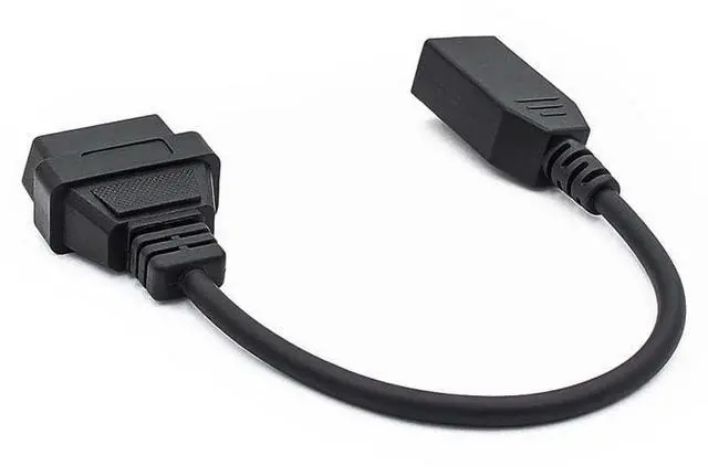 Alt view image 3 of 6 - OBD2 Diagnostic Cable Adapter, 3-Pin to 16-Pin Connector, Black
