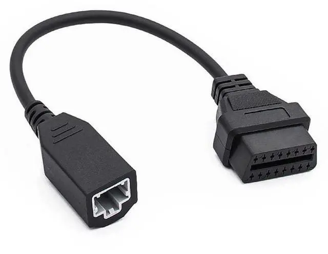 Alt view image 4 of 6 - OBD2 Diagnostic Cable Adapter, 3-Pin to 16-Pin Connector, Black