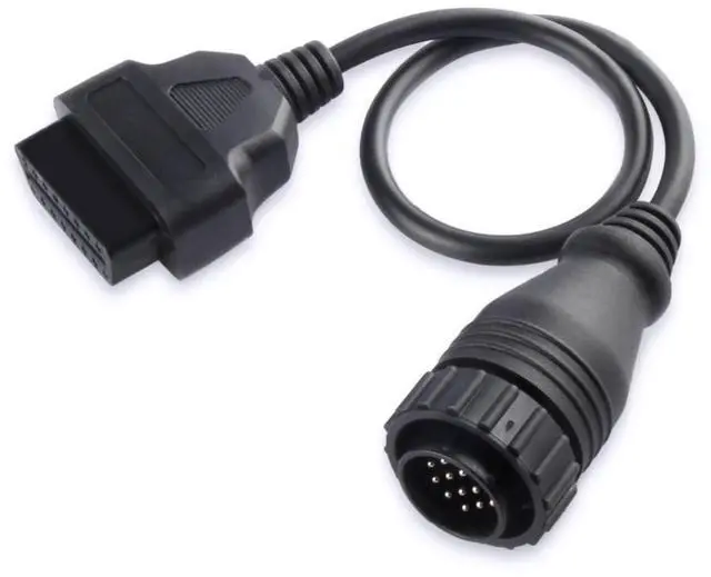 Alt view image 2 of 5 - 14 Pin to 16 Pin Auto Car OBD2 Diagnostic Cable Male to Female Adapter OBD2 Connector Cord for Mercedes Benz Sprinter 14Pin
