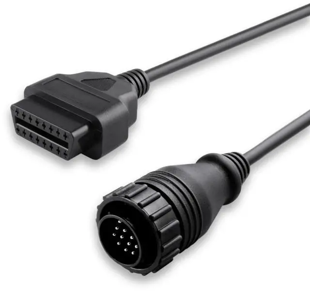 Alt view image 3 of 5 - 14 Pin to 16 Pin Auto Car OBD2 Diagnostic Cable Male to Female Adapter OBD2 Connector Cord for Mercedes Benz Sprinter 14Pin