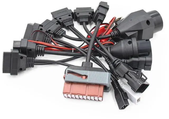 Alt view image 3 of 4 - Full Set 8 Cables Connector Adapter for Truck Car OBD OBD2 Diagnostic Scanner Scan Tool (8pcs for car)