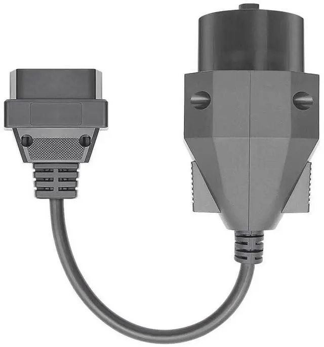 Alt view image 3 of 5 - 20 Pin OBD to 16 Pin OBD2 Cable Adapter Male to Female Round Diagnosis Cord for BMW E36 E46 E38 E39 E53 X5 Z3