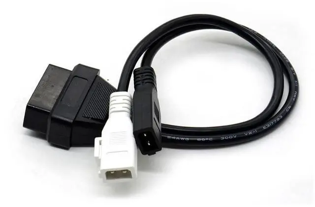 Alt view image 4 of 5 - 2 X 2Pin to 16Pin OBD2 Connector Conversion Auto Car Diagnostic Cable for Audi, for Volkswagen, for VW, for VAG Seat, for Skoda, 0.65ft/20cm