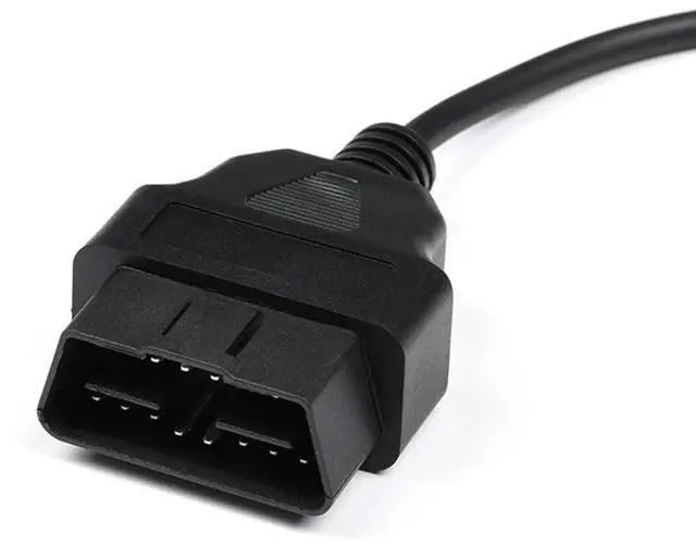 Alt view image 2 of 6 - Auto Car 16Pin OBD2 Port to Cigarette Lighter Female Socket Adapter Cable, 16-Pin OBD2 Male Cord for Vechile Car Extension Power Supply, 18AWG, 1.9FT/60cm