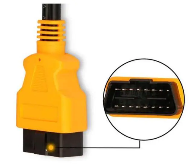 Alt view image 2 of 4 - Auto Car 1 to 2 OBD Splitter Cable, 16-Pin OBD2 Extension Diagnostic Cable, 1/2 Conversion 0.98FT/30CM