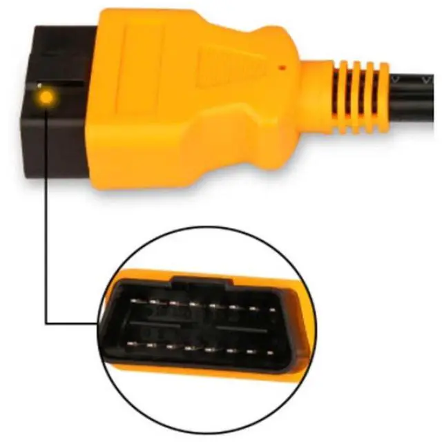 Alt view image 4 of 4 - Auto Car 1 to 2 OBD Splitter Cable, 16-Pin OBD2 Extension Diagnostic Cable, 1/2 Conversion 0.98FT/30CM