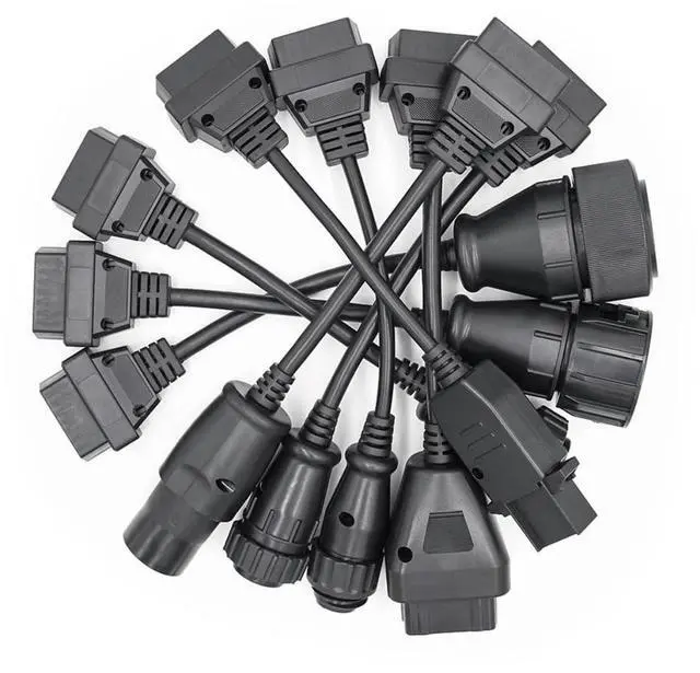 Alt view image 4 of 4 - Full Set 8 Cables Connector Adapter for Truck Car OBD OBD2 Diagnostic Scanner Scan Tool (8pcs for truck)