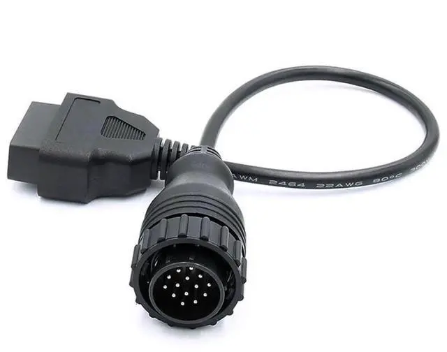 Alt view image 3 of 6 - E-Car Connection 14 Pin to 16 Pin OBDII Cable Male to Female Adapter Car Diagnostic OBD2 Cord for Mercedes Benz Sprinter