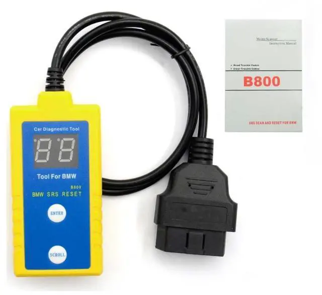 Alt view image 5 of 5 - B800 Car Airbag Scan Reset Tool Diagnostic SRS Scanner Read Clear Airbag Trouble Codes for E34 E36 E38 E39 E46 Z3 Z4 X5 1994 to 2003