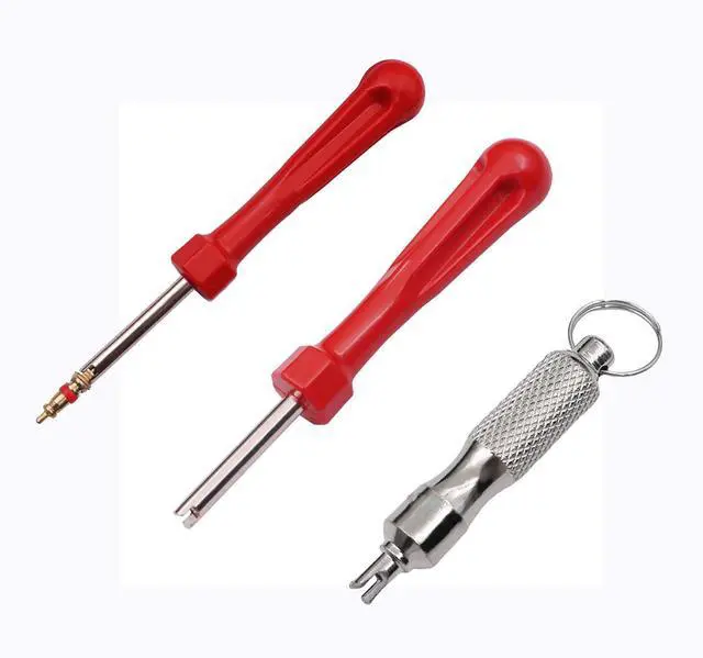 Main image of 3-Piece Tire Valve Core Removal Tool Set, Screwdriver Kit for Cars, Bicycles, Motorcycles