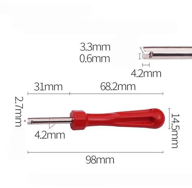 Alt view image 7 of 7 - 3-Piece Tire Valve Core Removal Tool Set, Screwdriver Kit for Cars, Bicycles, Motorcycles