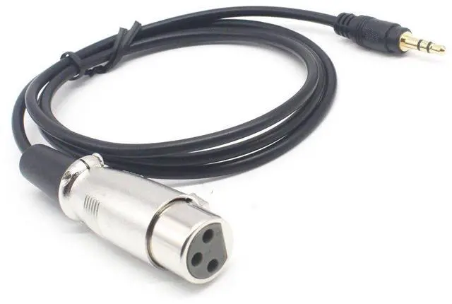 Alt view image 3 of 5 - Riipoo 3.5mm to XLR Adapter 1 Meter 1/8" TRS 3.5mm Stereo Jack Male to XLR Female Audio Adapter Speaker Microphone Cable Cord