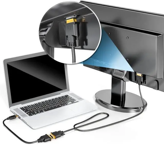 Alt view image 4 of 5 - CYSINGC DVI to HDMI Adapter Cable, Bi-Directional HDMI Male to DVI Female Converter 1080P for Apple Cinema Display, Mac, PC, Laptop, Raspberry Pi, Blu-ray Player, HDTV, Monitor, Projector - 2 Pack