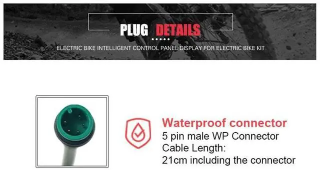 Alt view image 3 of 7 - Midautoo Ebike SW900 LCD Display Control Speed Meter Plug Record Instrument Control/Setting 24-72V