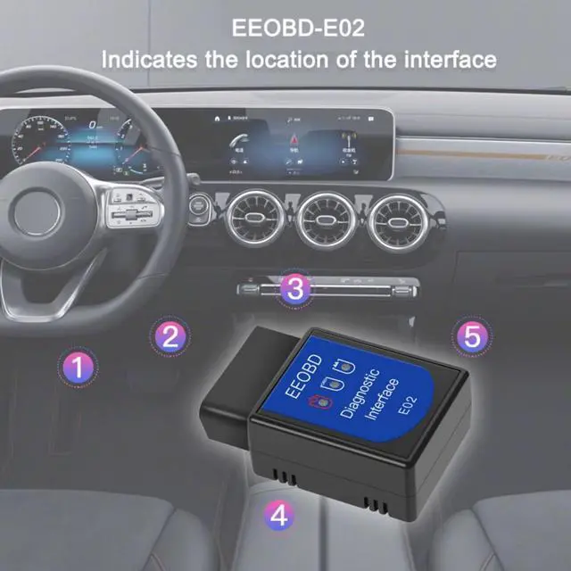 Alt view image 7 of 7 - E02 EEOBD ELM327 V1.5 OBD2 BT Vehicle Scanner Diagnostic Tool, Fault Codes Reader, Support Vehicles 1996 and Updated