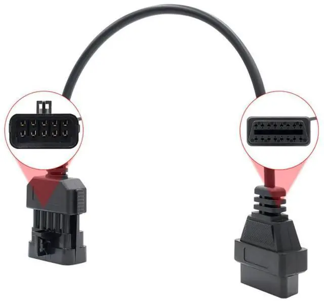 Alt view image 3 of 6 - 10 Pin OBD Diagnostic Cable for Vauxhall and for Opel to OBD2 16 Pin Car Extension Connector