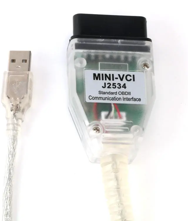 Alt view image 2 of 4 - Mini Vci J2534 Programming Diagnostic Cable Techstream Software Compatible for Toyota Since 1996 TIS Techstream Communication protocols USB to OBD2 16pin for Win7 32 bit