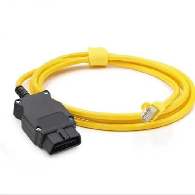Main image of 8.2ft Single Module Programming or Modules Hiding ENET Data Cable for B-M-W Coding F-Series Diagnostic Tools Ethernet to OBD Interface