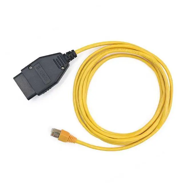 Alt view image 7 of 7 - 8.2ft Single Module Programming or Modules Hiding ENET Data Cable for B-M-W Coding F-Series Diagnostic Tools Ethernet to OBD Interface