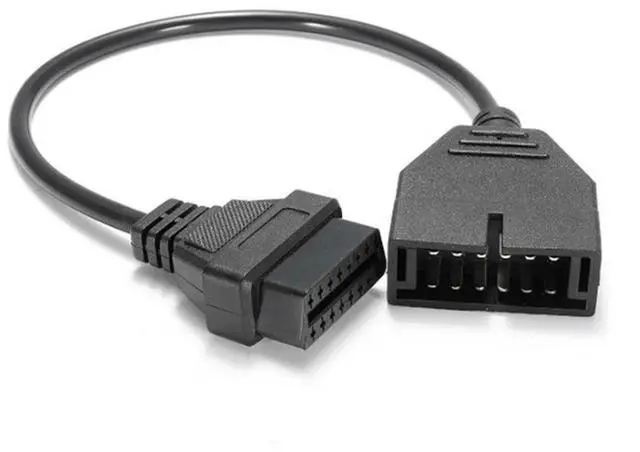 Main image of 12Pin OBD1 to 16Pin OBD2 Connector Diagnostic Adapter Converter Cable Compatible with GM Vehicles, 1.3ft/40cm