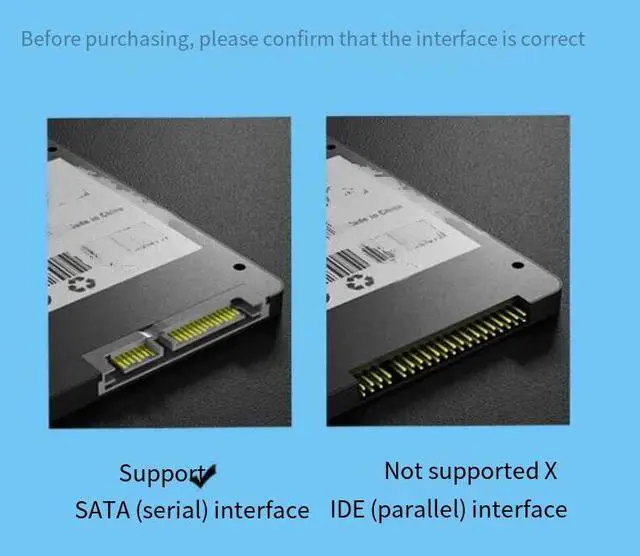 Alt view image 3 of 6 - SATA to USB 2.0 Easy Drive Cable, Hard Disk Read Connection Converter Adapter Cable for Desktop Laptop 2.5/3.5-inch SSD Solid State / Mechanical Hard Disk
