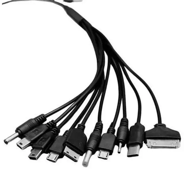 Alt view image 2 of 7 - Multifunctional 10 in 1 USB Charging Cable Spring Coiled Data Sync Cord Wire