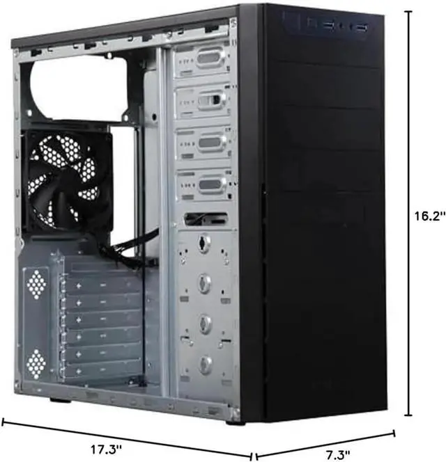 Alt view image 6 of 6 - VSK4000E-U3_US Black SGCC Steel ATX Mid Tower Computer Case
