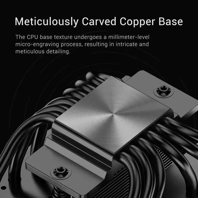 Alt view image 4 of 4 - CPU Cooler TDP CPU Air Cooler Dual Tower CPU Fan 6 HeatPipe CPU Cooling System with Three Modes PWM Silent Fans, for Intel LGA 115X/1200/1700,AMD AM4/AM5,BK