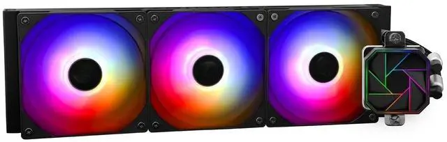Main image of 3 PWM ARGB Fans with S-FDB Bearings,Efficient PWM Controlled Pump,for AMD/AM4/AM5, Intel LGA1150/1151/1200/2011/1700, (AE360 V3)