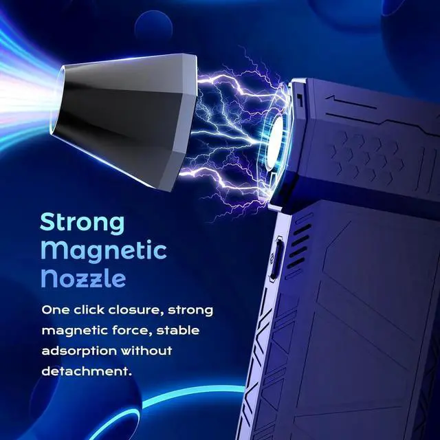 Alt view image 4 of 4 - Electric Air Duster, 3 Gear Adjustable Mini Jet Blower 130000RPM, Adjustable Electric Duster Replace Compressed Air Can Rechargeable