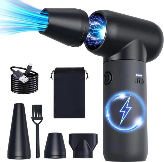 Main image of 3-Gear Electric Portable Air Duster - 180000RPM Jet Dryer Blower, No Canned Air, Jet Fan for Car Dry, Computer Cleaning