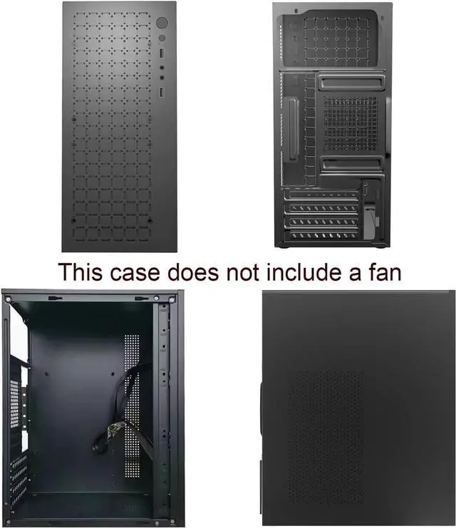 Alt view image 7 of 7 - matx case,High Airflow Micro ATX PC Case, Support MATX, Mini-ITX, Micro ATX case Slim with USB3.0x1 I/O Port, Black with 80MM Fans