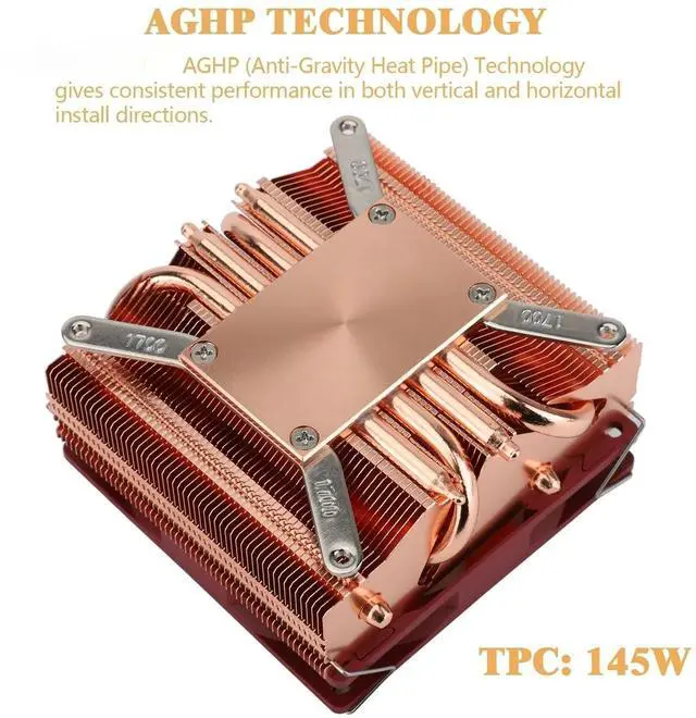 Alt view image 2 of 5 - AXP90-X53 Full Cooper Low Profile CPU Cooler ITX,with 92mm TL-9015R Slim PWM Fan ITX CPU Cooler,AGHP Technolog