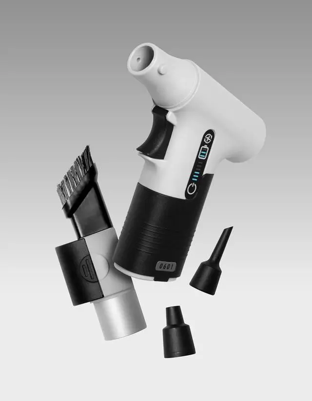 Alt view image 4 of 4 - 130,000RPM Cordless Air Duster & Mini Vacuum Cleaner  Rechargeable 100W Handheld Blower for Keyboard, Car, Electronics, PC, Home