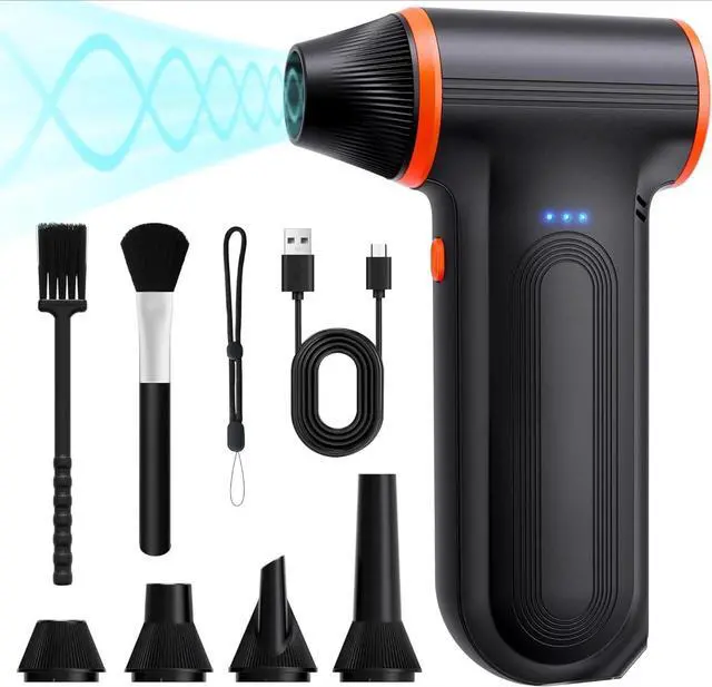 Main image of Compressed Air Duster-3-Gear Adjustable Mini Blower with Fast Charging, Dust Blower for Computer, Keyboard, House, Outdoor and Car