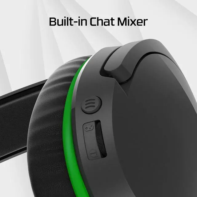 Alt view image 4 of 4 - Wireless Gaming Headset, Memory foam & Premium Leatherette Ear Cushions, Noise-Cancelling,Black