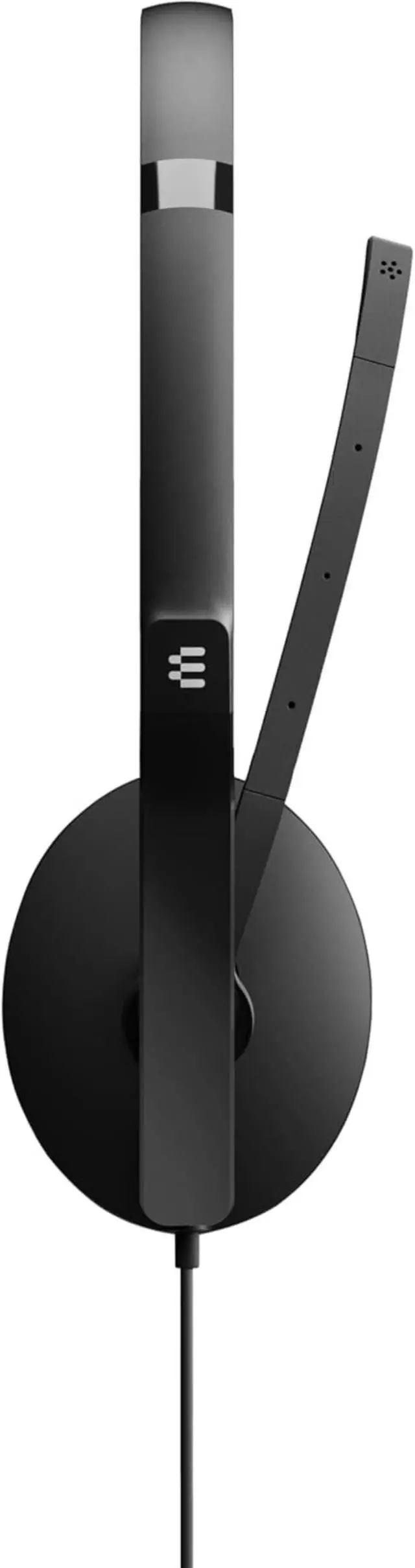 Alt view image 3 of 5 - Wired Double-Sided Headset - 3.5mm Jack and USB Connectivity - Superior Stereo Sound - Enhanced Comfort - Black