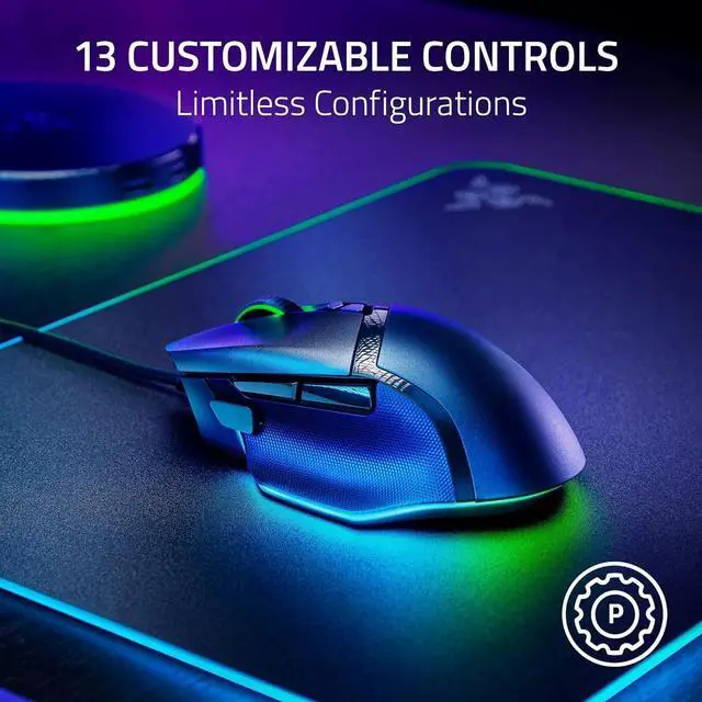 Alt view image 4 of 6 - V3 35K Wired Ergonomic Gaming Mouse : HyperScroll Tilt Wheel - 35K DPI Optical Sensor Gen 2-13 Customizable Controls