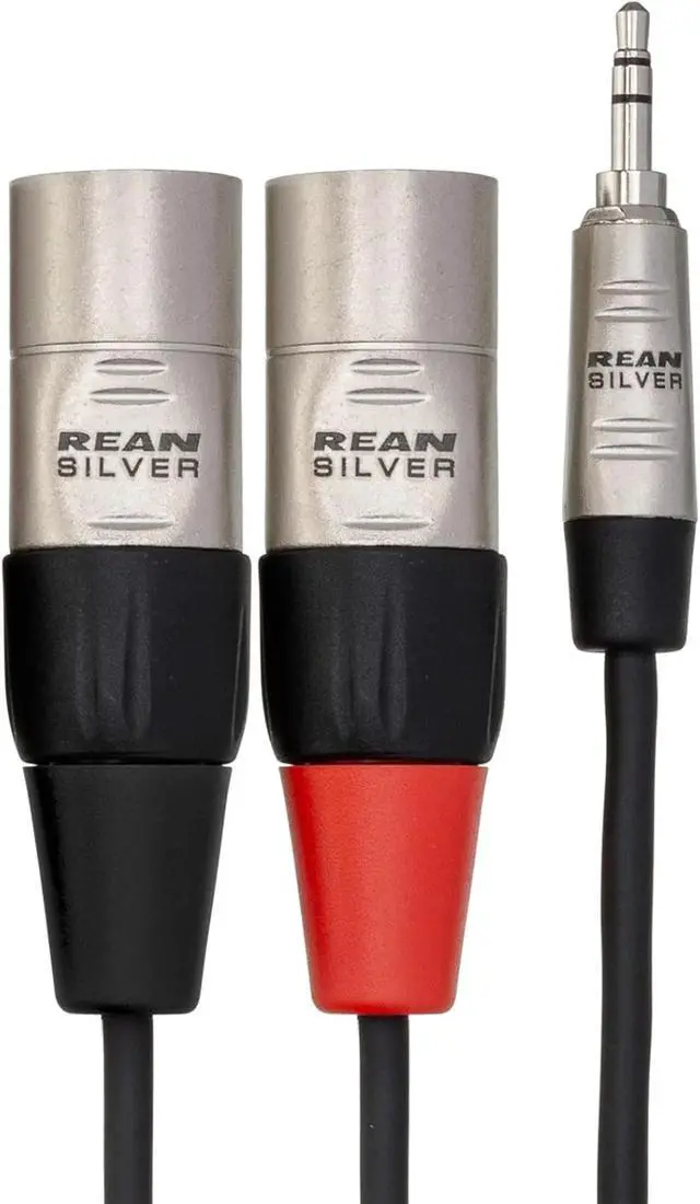 Alt view image 3 of 4 - HMX-010Y Pro Stereo Breakout Cable - 3.5mm TRS Male to Dual XLR Male - 10 foot