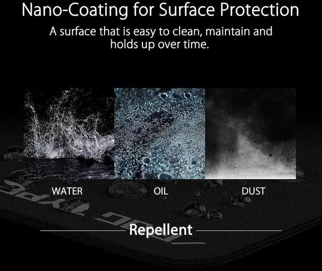 Alt view image 4 of 6 - Gaming Mouse Pad, High-Density Memory Foam Base, 400 x 900 x 3 mm, Esports & FPS Gaming, Black