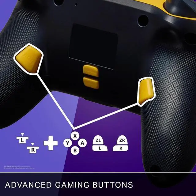 Alt view image 5 of 6 - Enhanced Wireless Controller for Nintendo Switch with Lumectra - PAC-MAN Neon Arcade, Gamepad