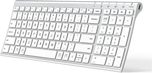 Main image of Bluetooth Keyboard, Universal Bluetooth 5.1 Wireless Keyboard with Number Pad, Ergonomic Design