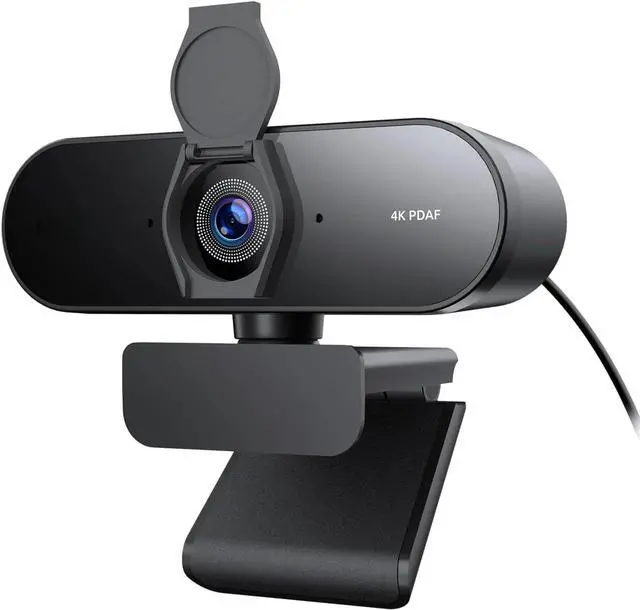 Main image of 4K Webcam for PC, PDAF/CDAF Autofocus, 1080P@60FPS, 79° FOV, Auto Light Correction, 2 Noise Reduction Mics