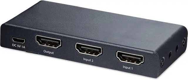 Alt view image 2 of 6 - 2-Port 8K HDMI Switch, 2.1 Switcher 4K 120Hz/8K 60Hz UHD, HDR10+, HDMI Switch 2 in 1 Out, Auto/Manual Source Switching