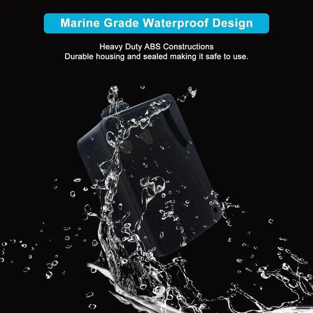 Alt view image 4 of 6 - Outdoor Speakers Wired Waterproof -3.5 Inch 3 Way 200W Surface Marine & Wall Mount SpeakersBlack