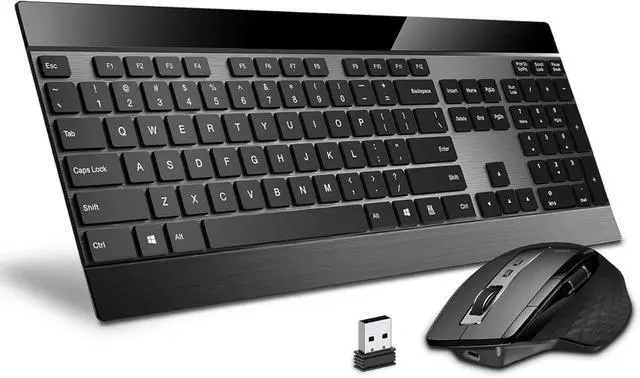 Main image of Wireless Keyboard and Laser Mouse Combo,Multi Device (Bluetooth 4.0+3.0+2.4G) Keyboard and Mouse Set, for Windows/Android/Mac OS