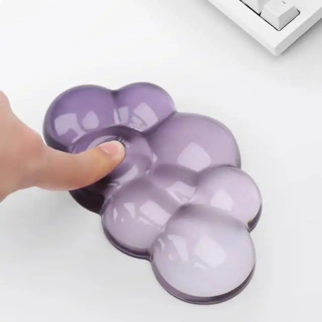 Alt view image 3 of 6 - Ergonomic Wrist Rest Set for Keyboard and Mouse, Cooling Gel Support (Purple)