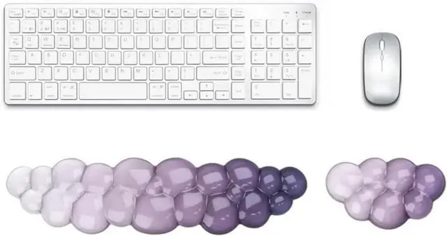 Main image of Ergonomic Wrist Rest Set for Keyboard and Mouse, Cooling Gel Support (Purple)